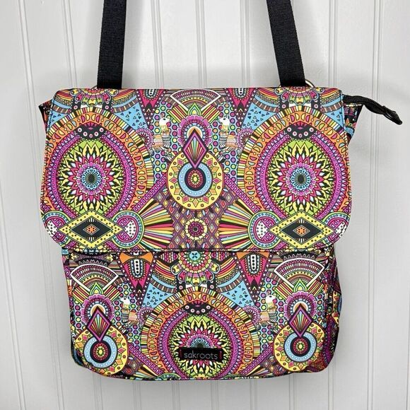 Sakroots Rainbow Wanderlust Twill Loyola Convertible Backpack Purse Shoulder Bag - Picture 1 of 13